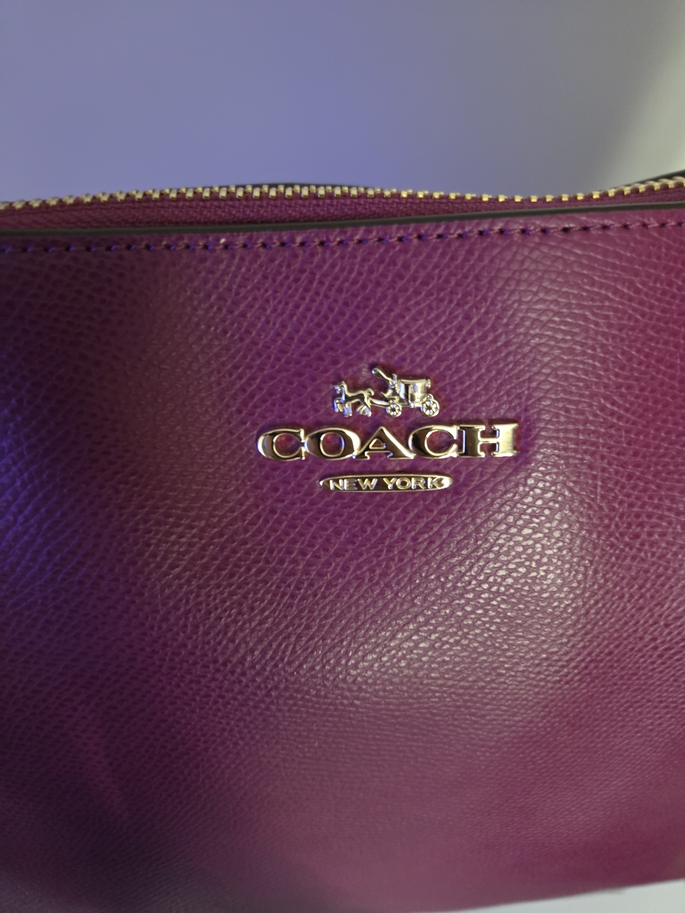 Coach Leather Magenta Tote Bag - Picture 7 of 10